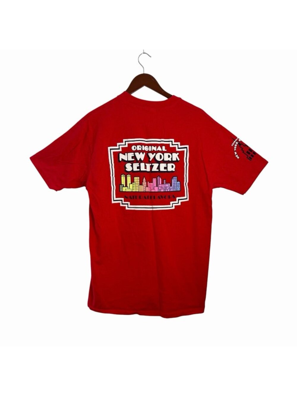Vintage New York Seltzer Advertising Puff Print T-Shirt Single Stitch XL